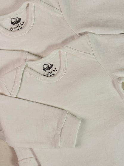 Baby Bodysuits - Full Sleeves (White)