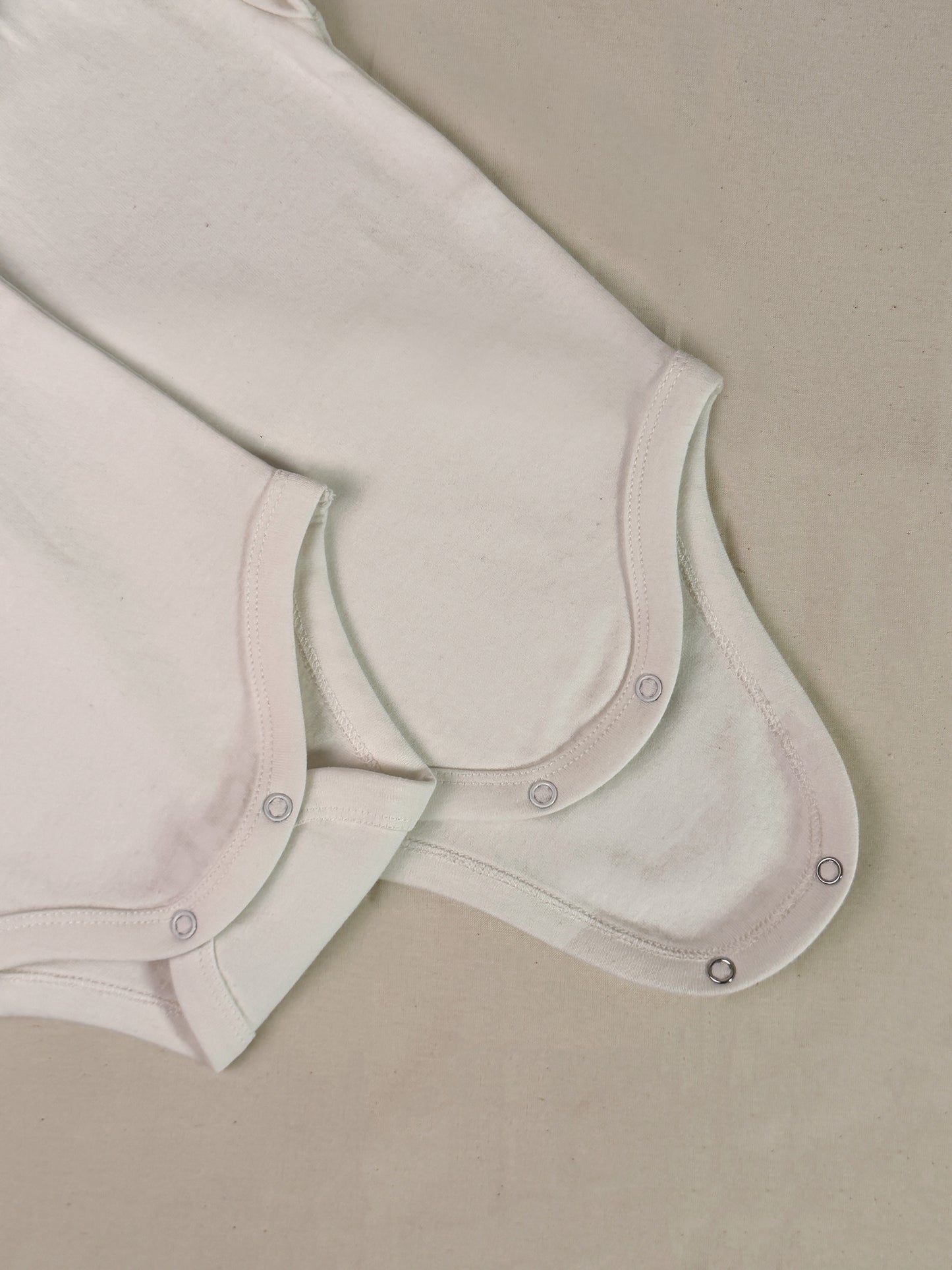 Baby Bodysuits - Half Sleeves (White)