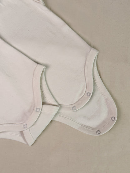 Baby Bodysuits - Half Sleeves (White)