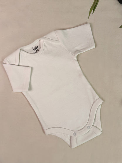 Baby Bodysuits - Half Sleeves (White)