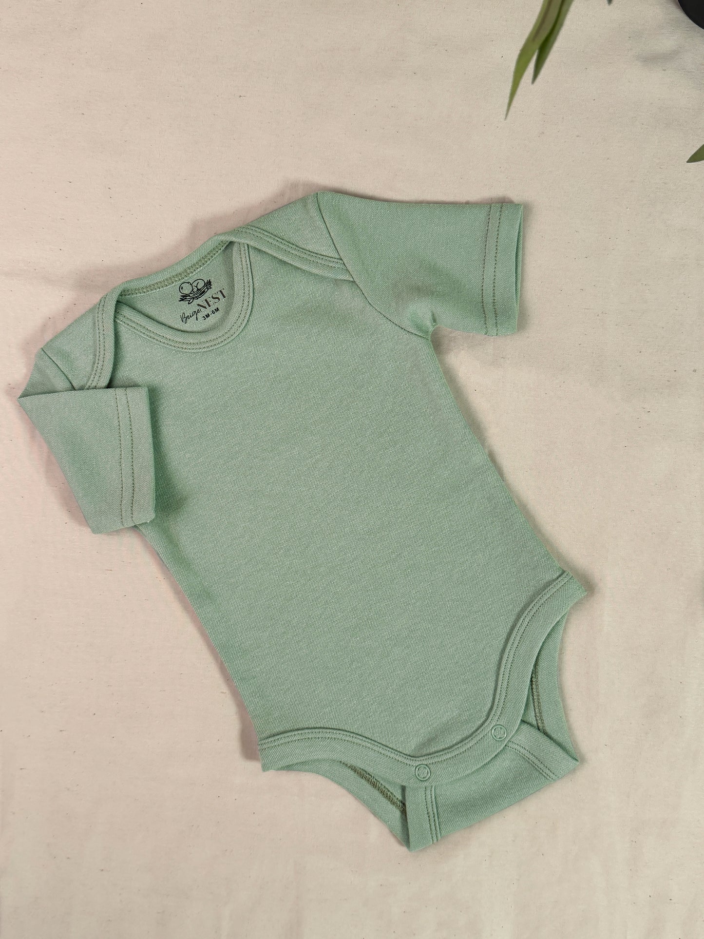 Baby Bodysuits - Half Sleeves (Green)