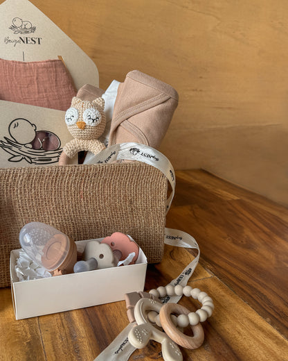 Baby Nest Kit - Peach & Off-white