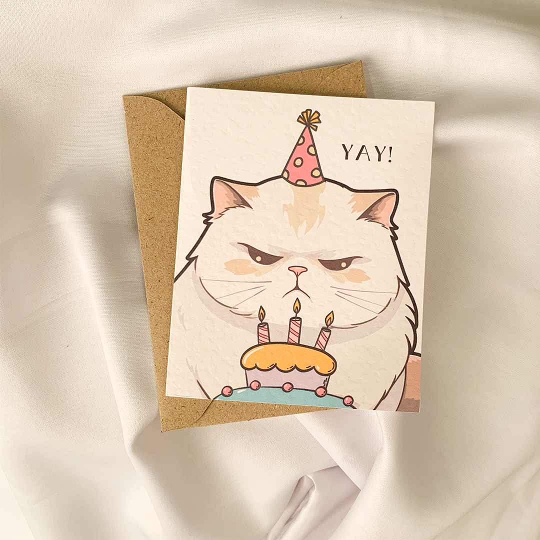 Grumpy Cat Birthday Card – pocketsofbeige