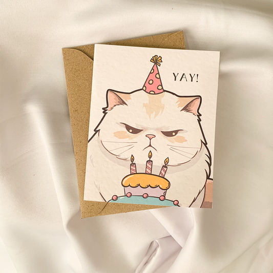 Grumpy Cat Birthday Card