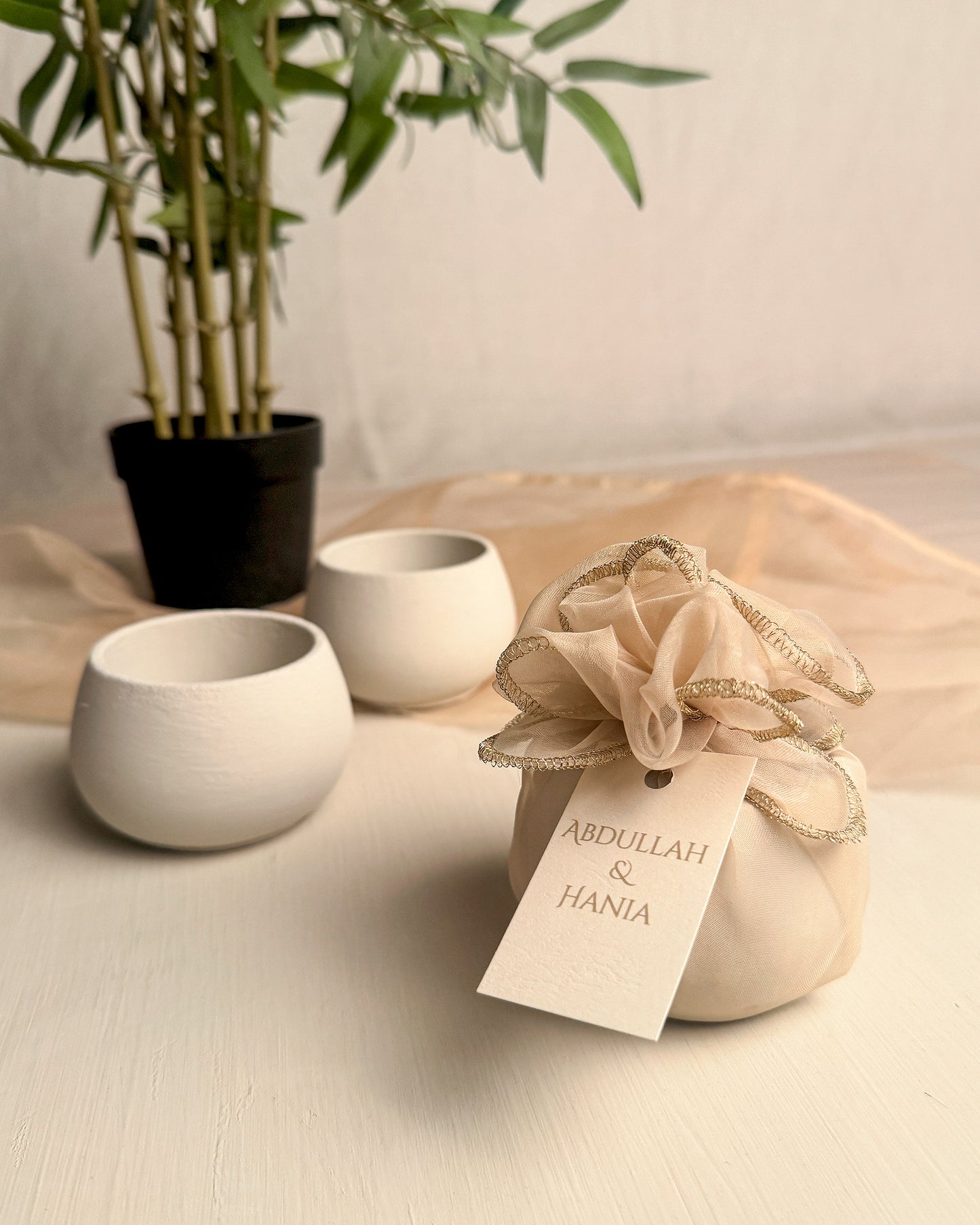 Cement Bid Containers - Off-White