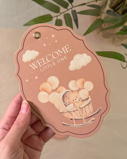 Baby Announcement Hang Gift Tags (4.5"x6.75")