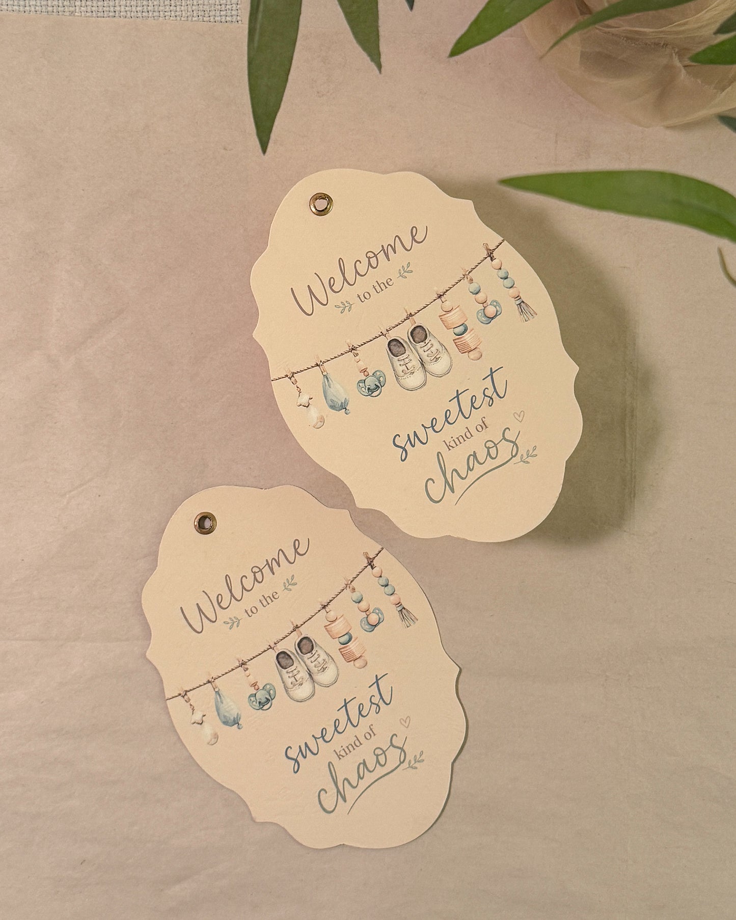 Baby Announcement Hang Gift Tags (4.5"x6.75")