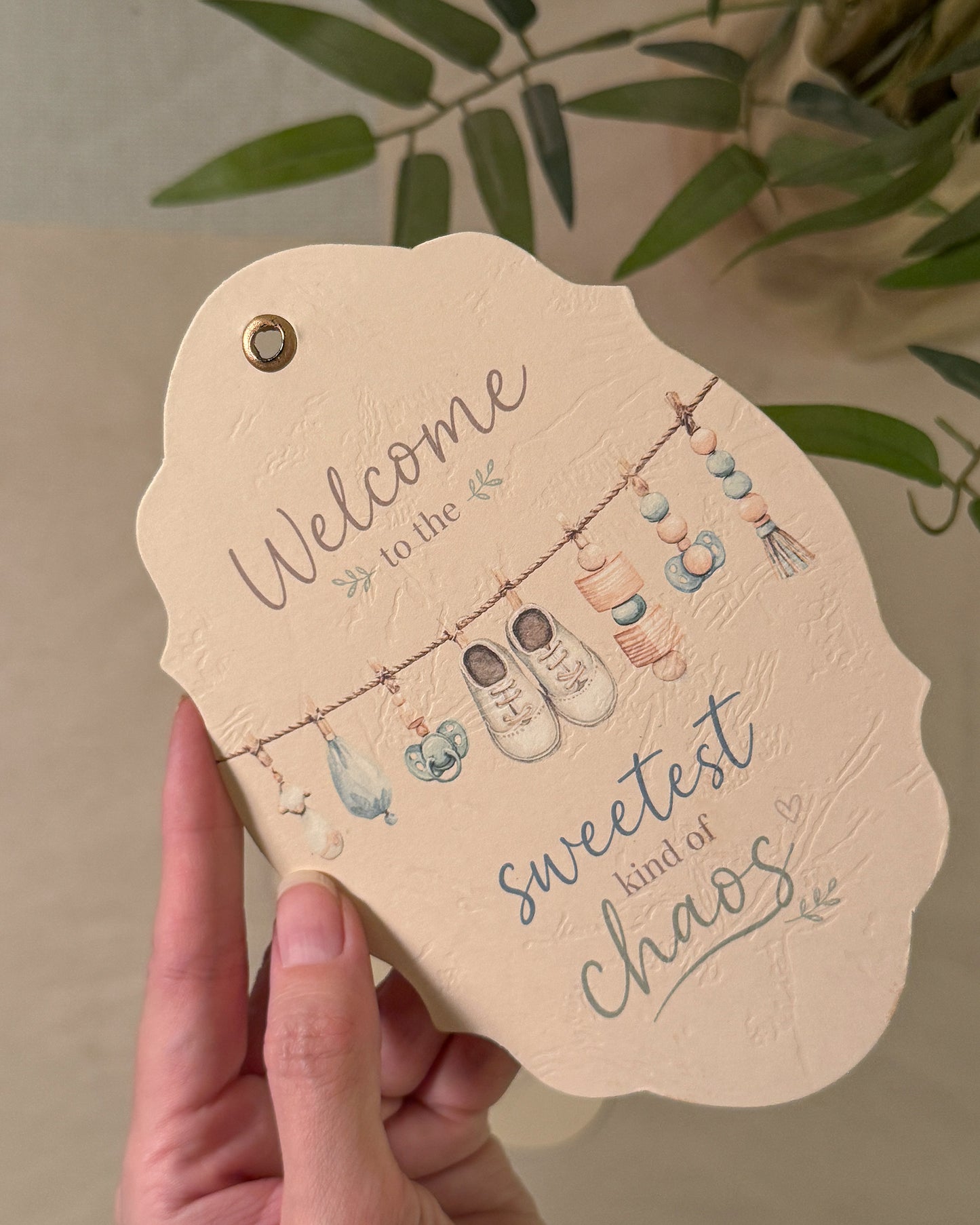 Baby Announcement Hang Gift Tags (4.5"x6.75")
