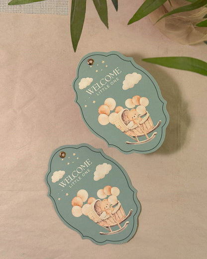 Baby Announcement Hang Gift Tags (4.5"x6.75")