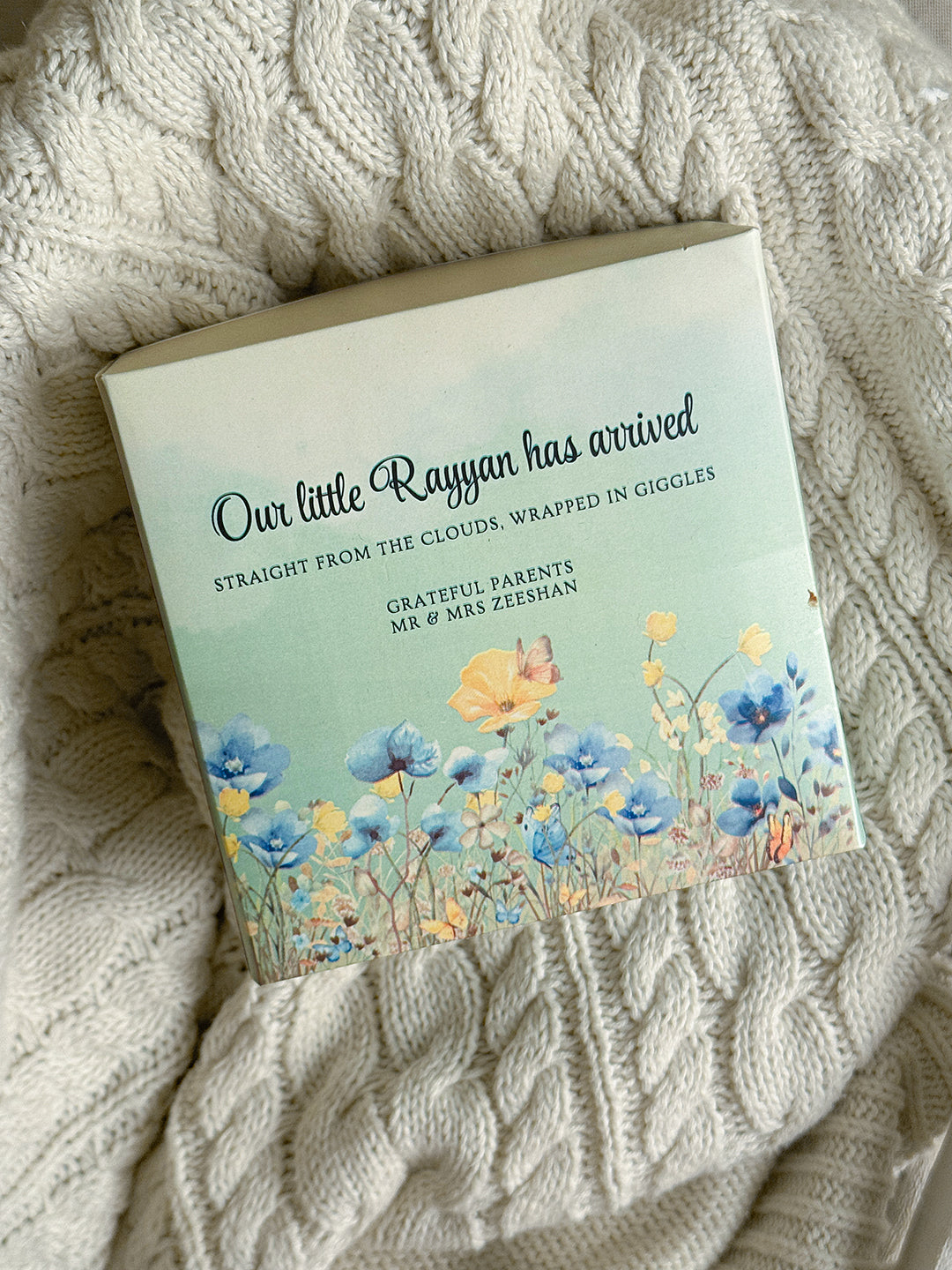 Birth Announcement Box - New Dawn (1.75"x4.5"x 4.5")