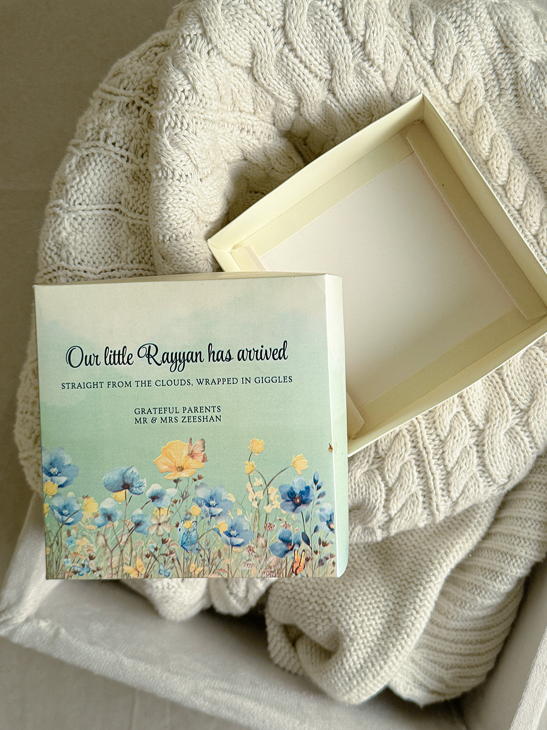 Birth Announcement Box - New Dawn (1.75"x4.5"x 4.5")