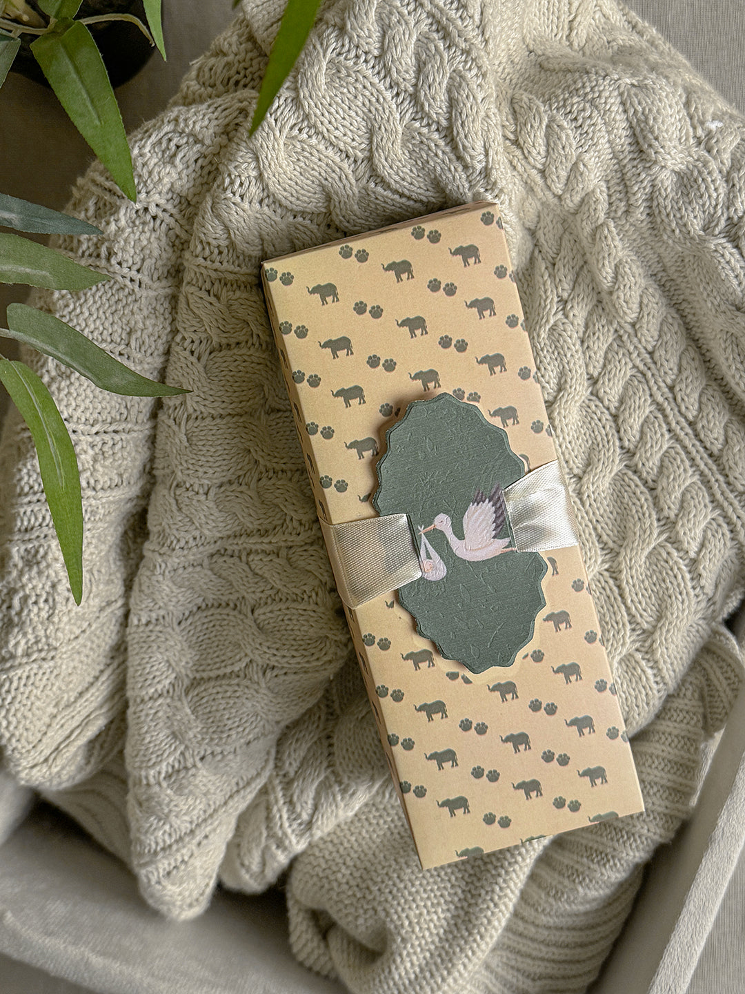 Birth Announcement Box - Little Arrival (2.25"x2.5"x7")