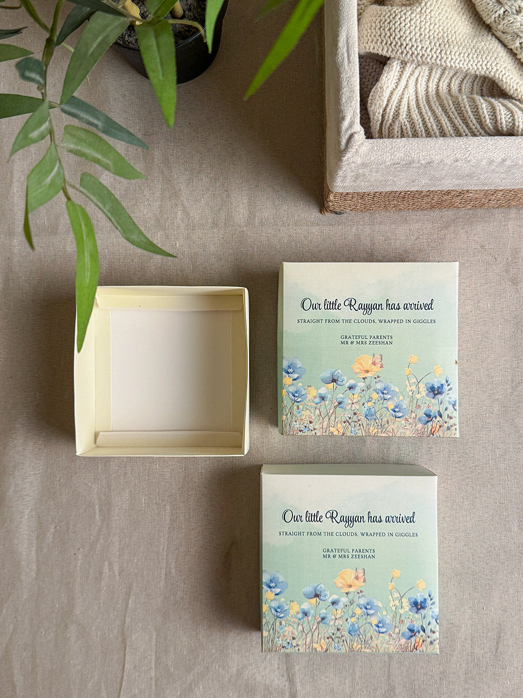 Birth Announcement Box - New Dawn (1.75"x4.5"x 4.5")
