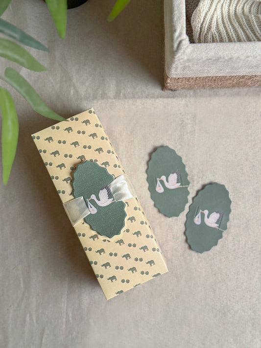 Birth Announcement Box - Little Arrival (2.25"x2.5"x7")