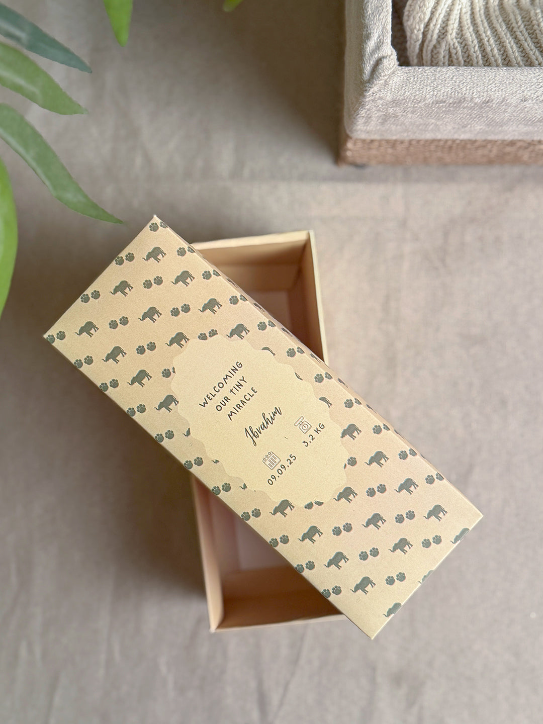 Birth Announcement Box - Little Arrival (2.25"x2.5"x7")