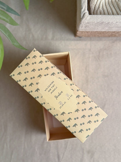 Birth Announcement Box - Little Arrival (2.25"x2.5"x7")
