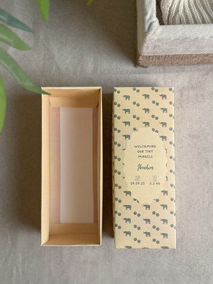 Birth Announcement Box - Little Arrival (2.25"x2.5"x7")