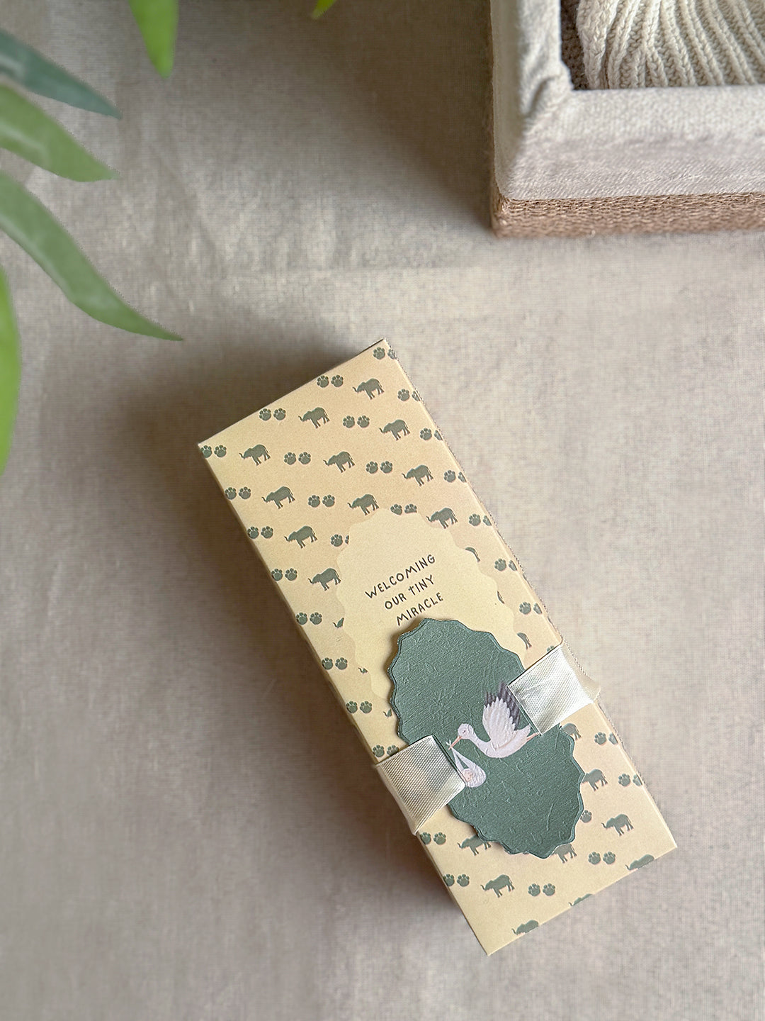 Birth Announcement Box - Little Arrival (2.25"x2.5"x7")