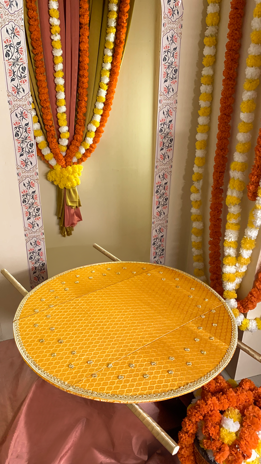 Large Mehndi Thaal (Deep Yellow)