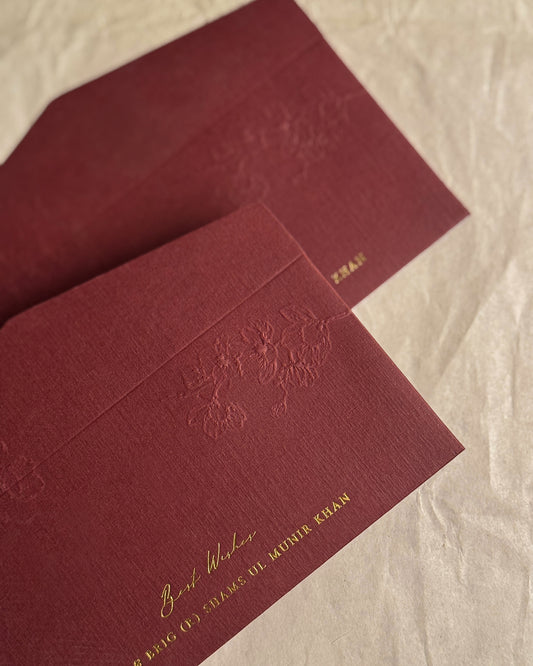 Personalised Money Envelopes - Maroon