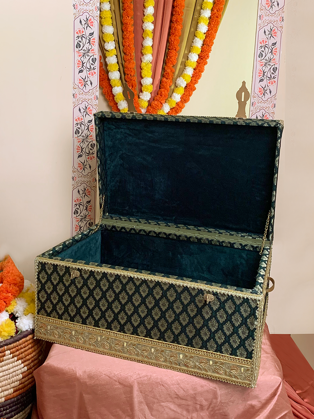 Bridal Trousseau Chest (Dark Green)
