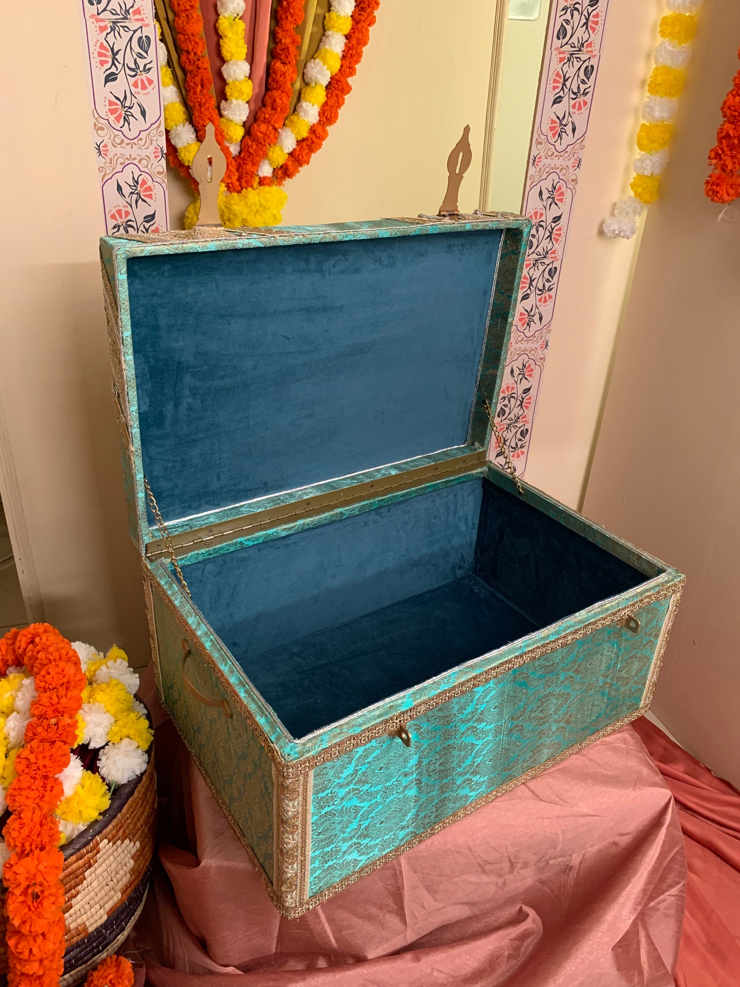 Bridal Trousseau Chest (Turquoise)