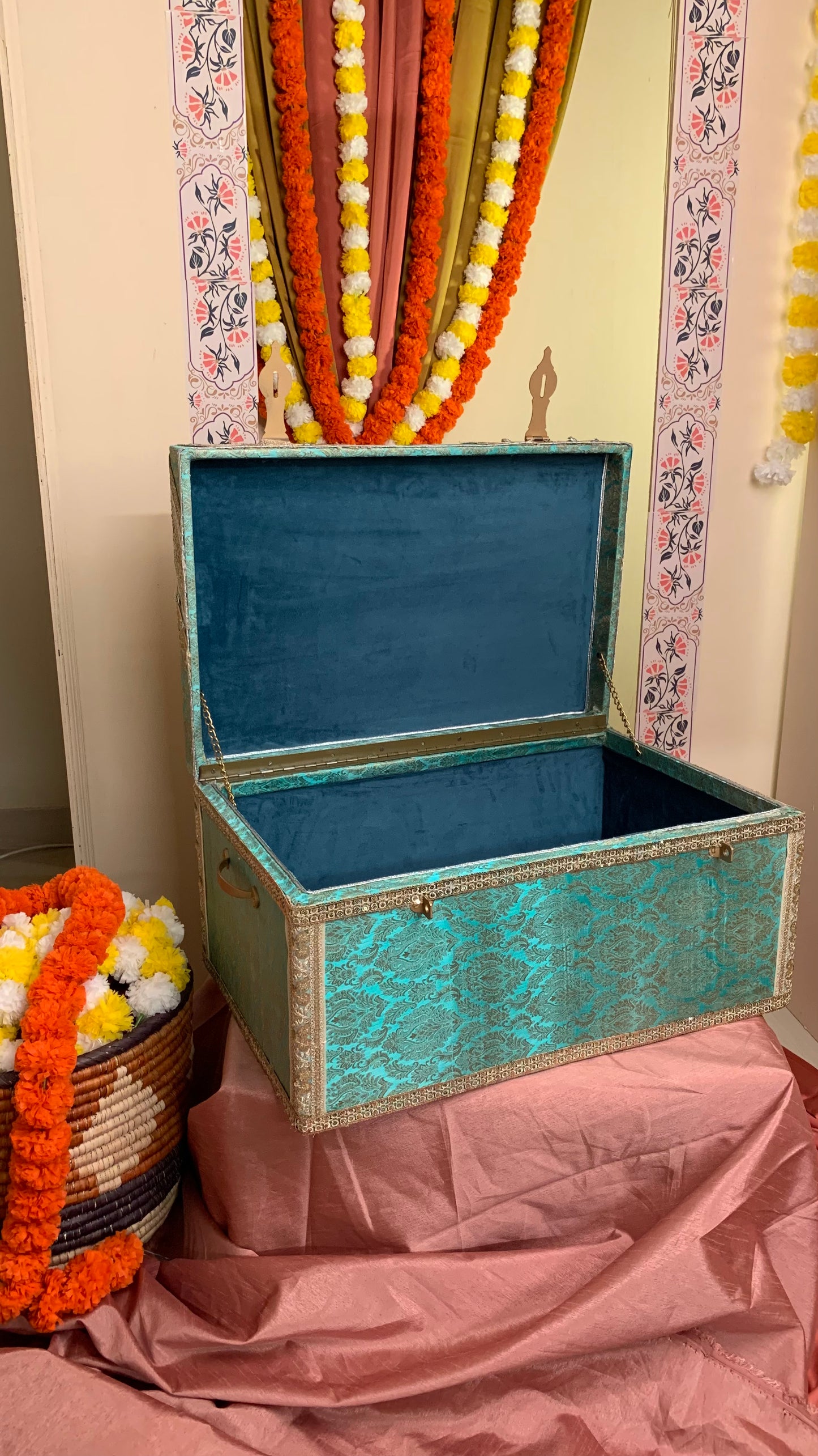 Bridal Trousseau Chest (Turquoise)