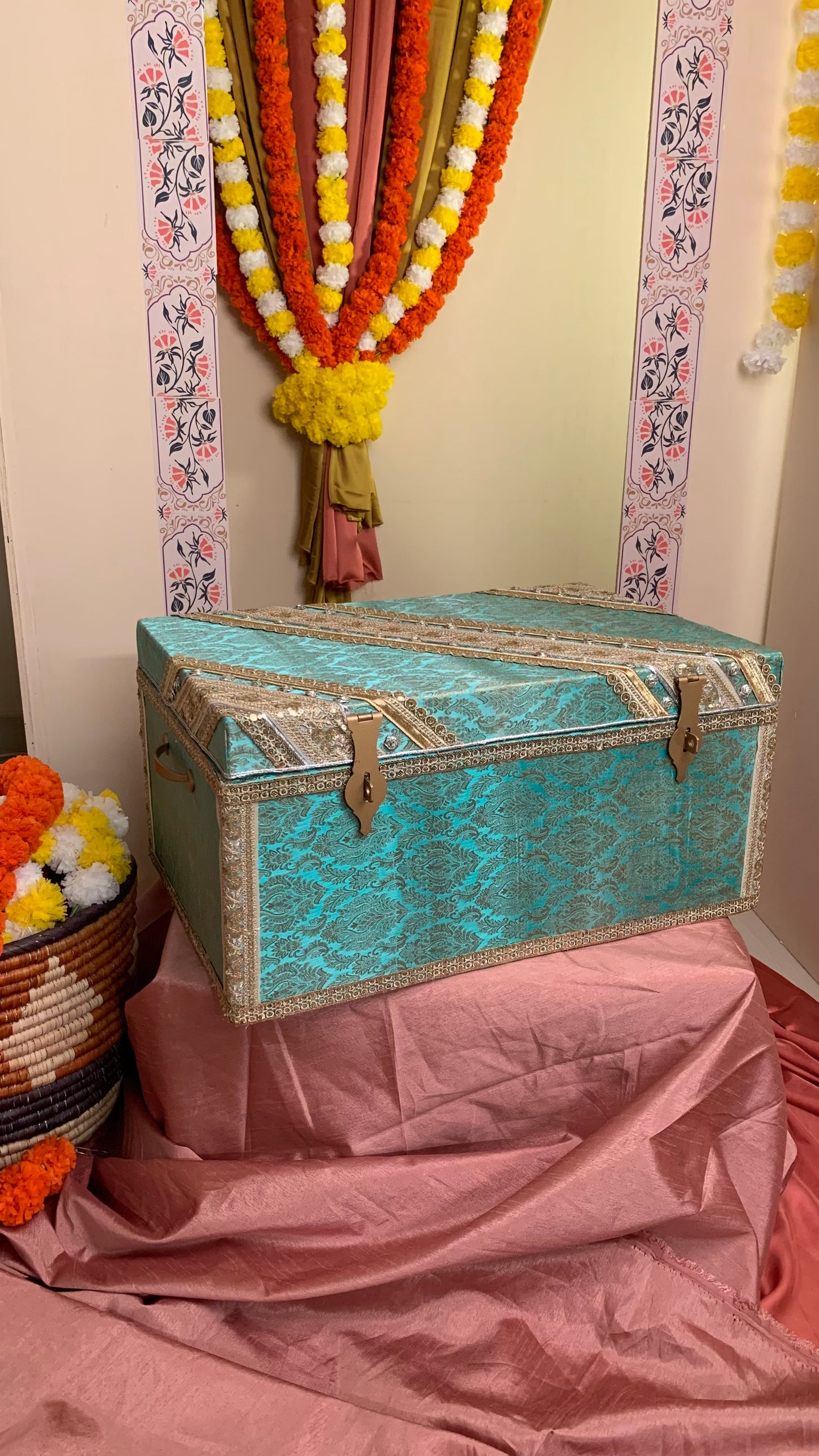 Bridal Trousseau Chest (Turquoise)