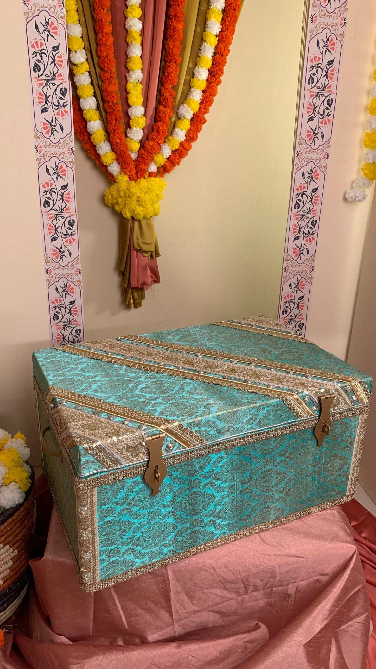 Bridal Trousseau Chest (Turquoise)