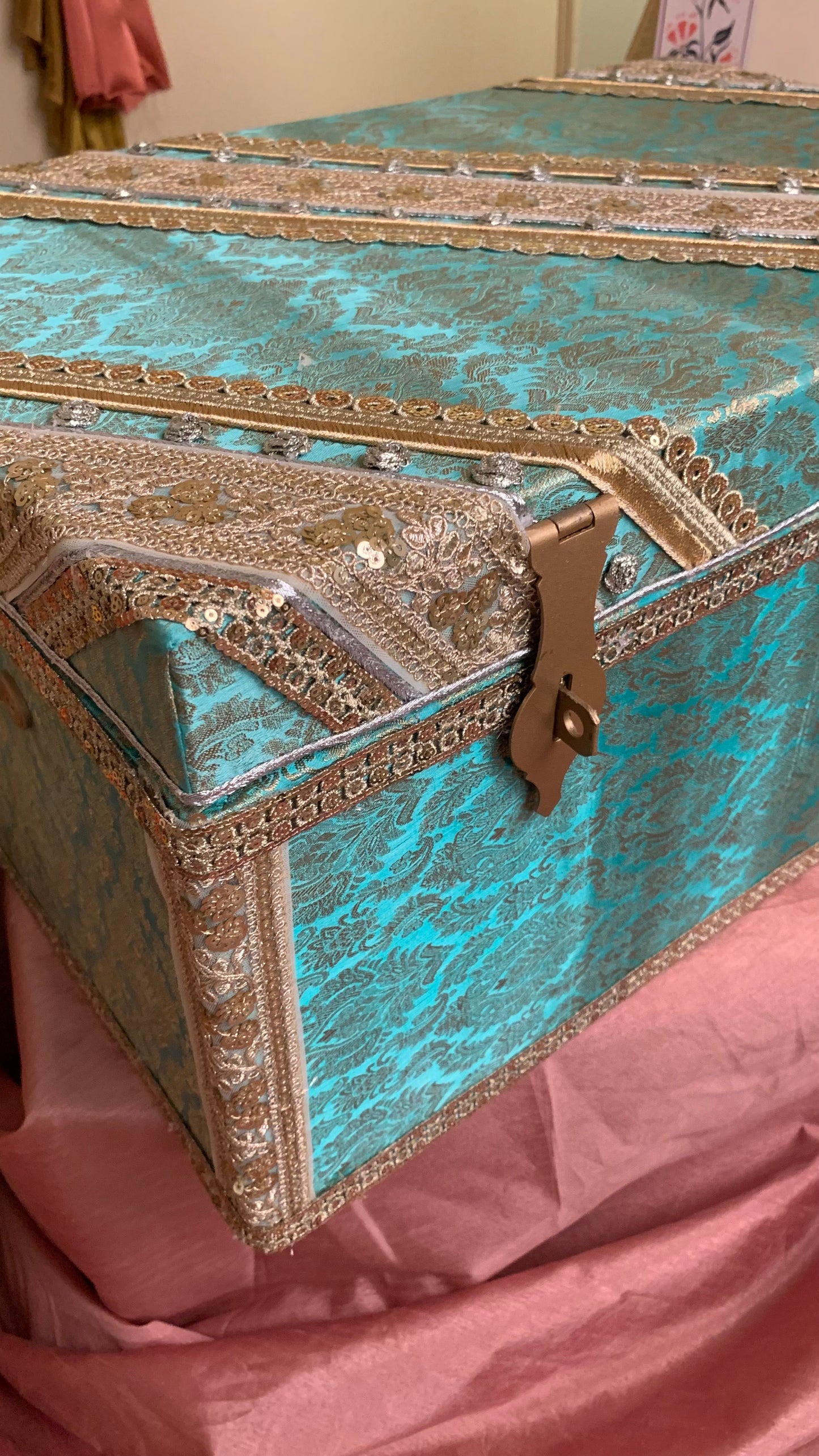 Bridal Trousseau Chest (Turquoise)