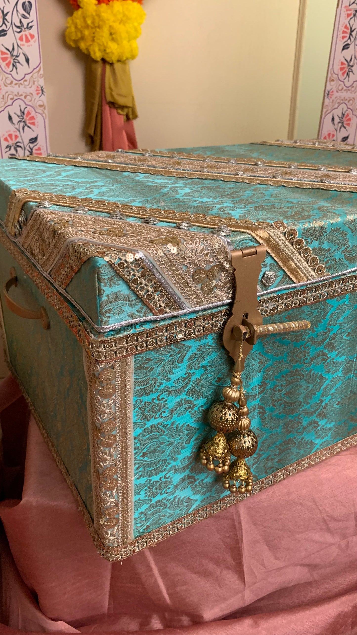 Bridal Trousseau Chest (Turquoise)