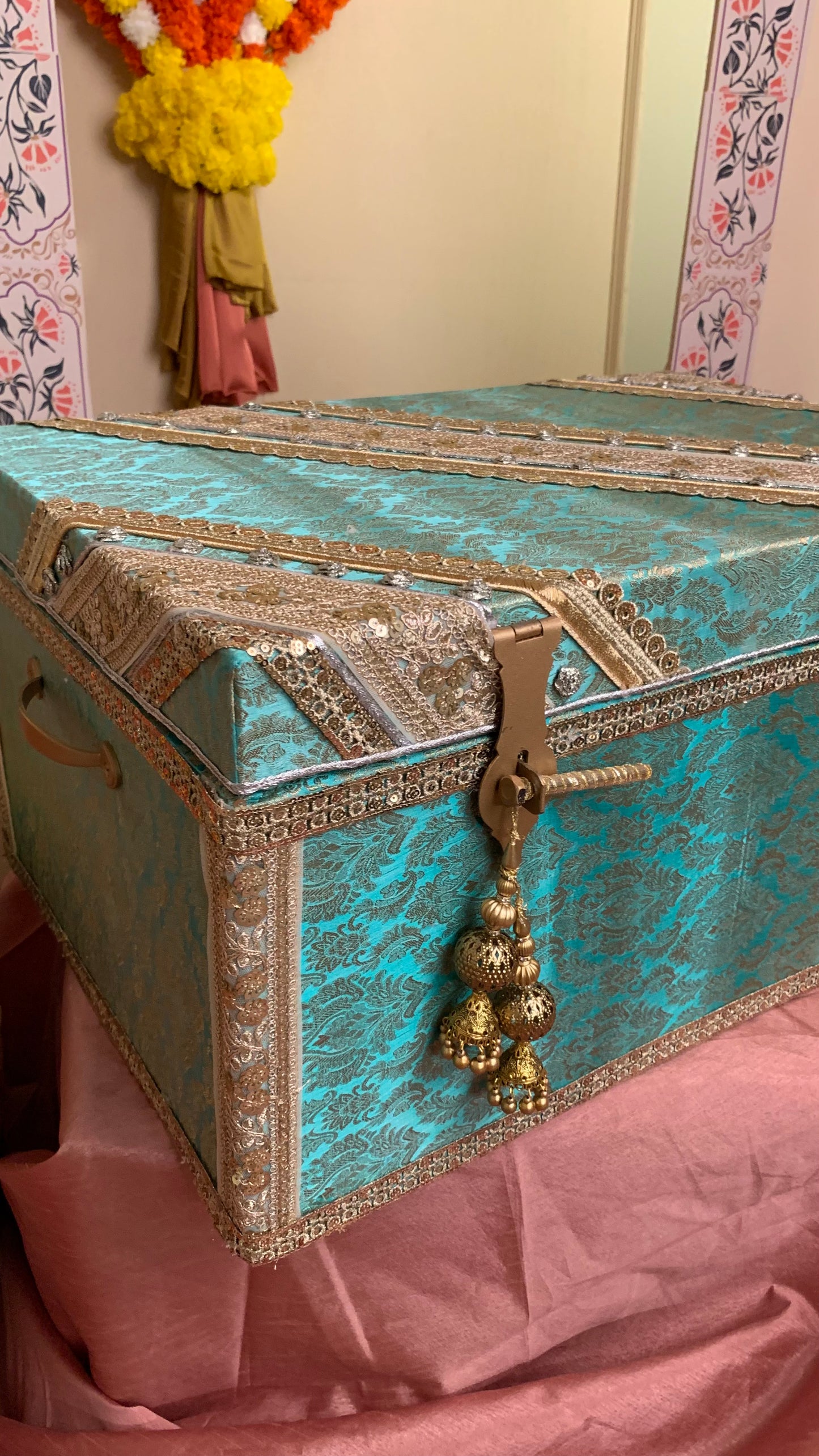 Bridal Trousseau Chest (Turquoise)