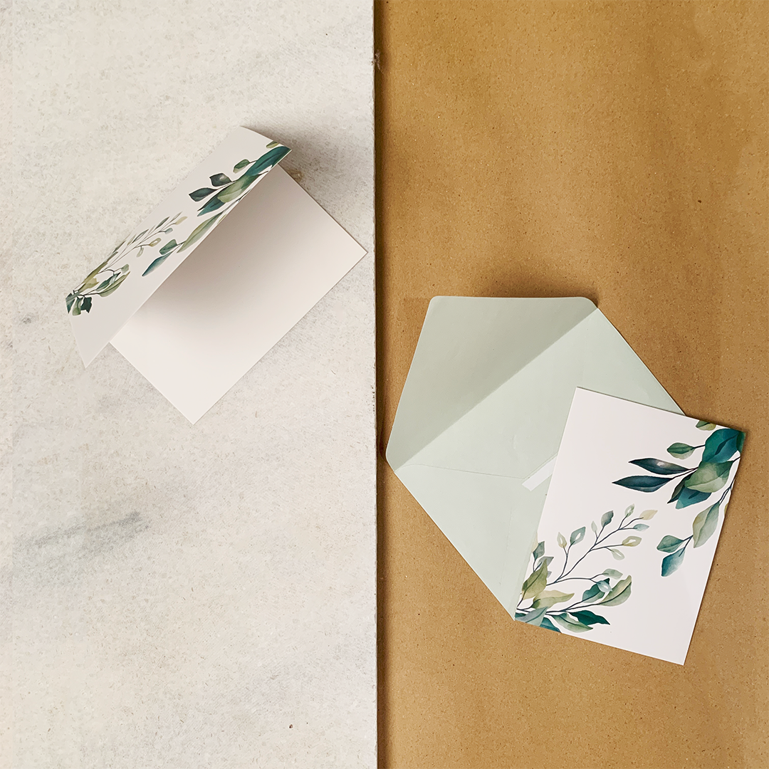 Greenery (5 Notecards + Envelopes)