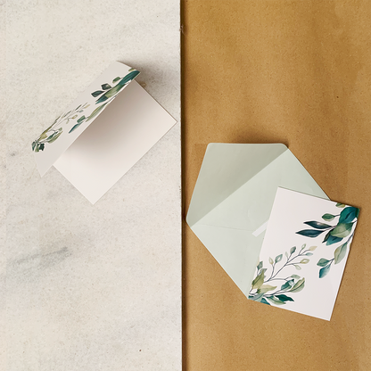 Greenery (5 Notecards + Envelopes)