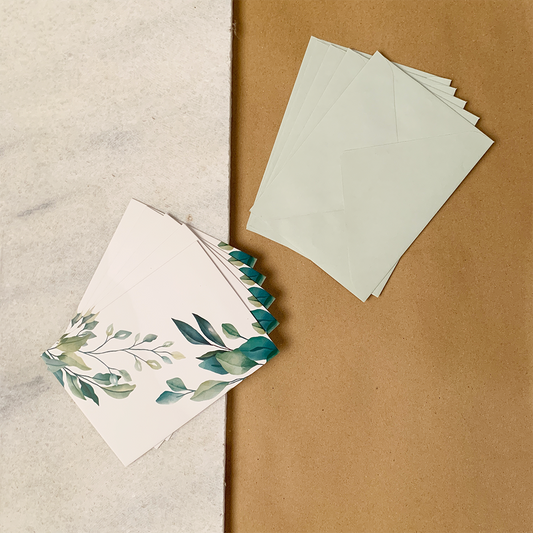Greenery (5 Notecards + Envelopes)