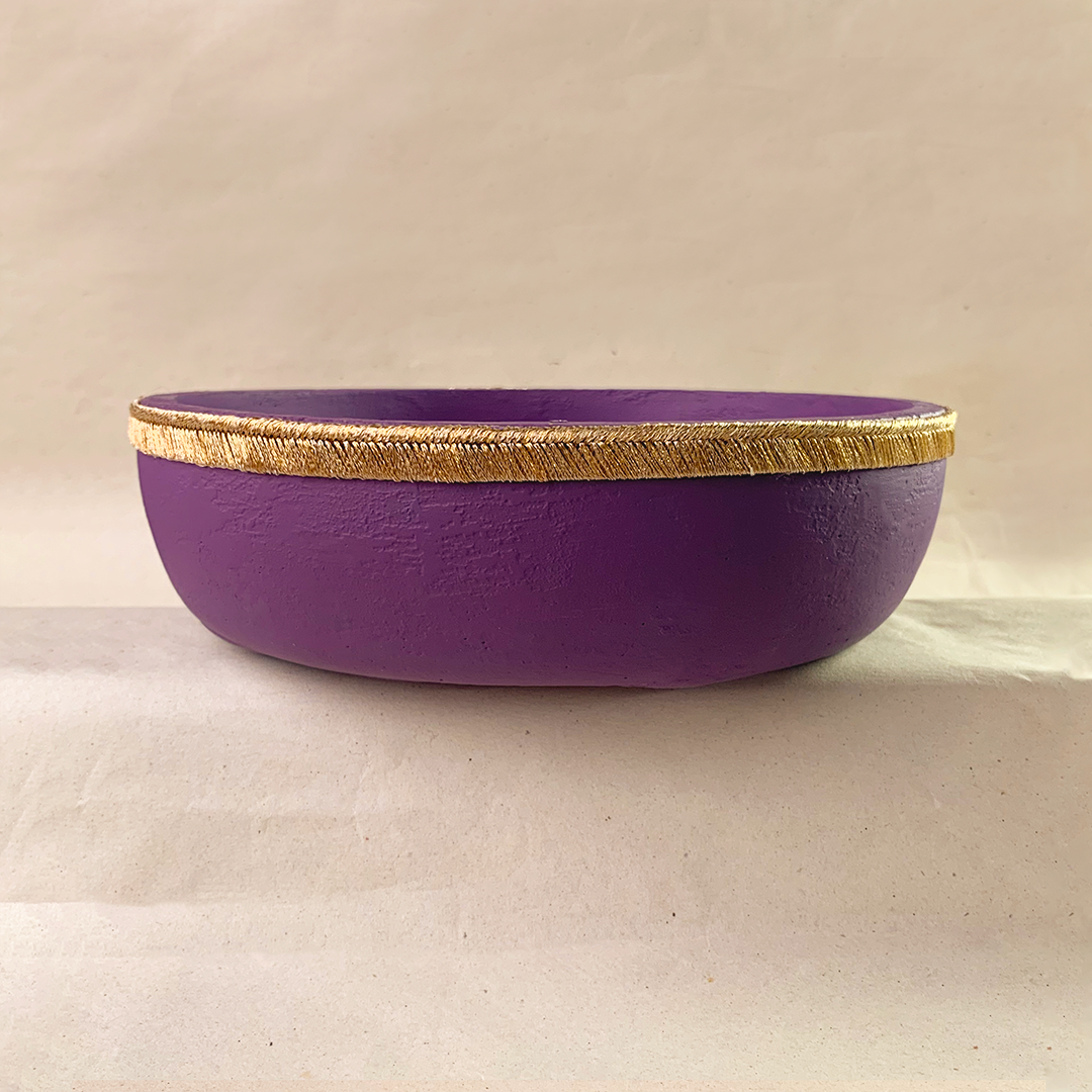 Deep Purple Large Bowl 8"