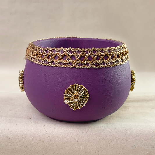 Small Mehndi Container - Deep Purple