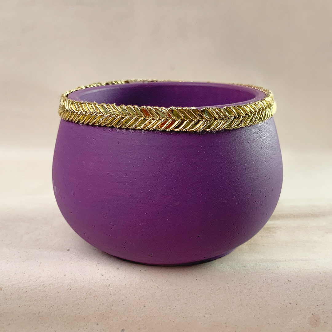 Small Mehndi Container - Deep Purple