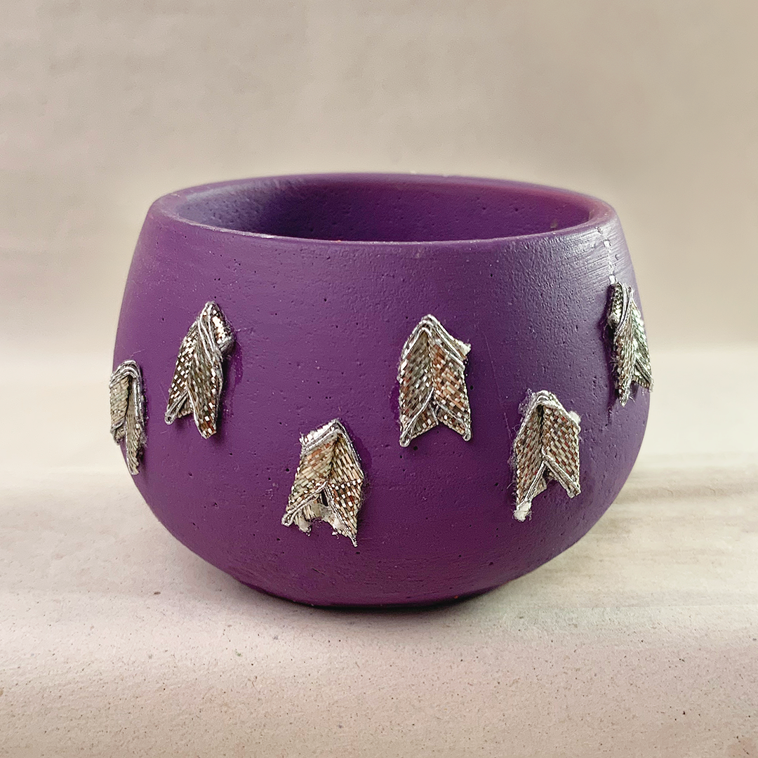 Small Mehndi Container - Deep Purple