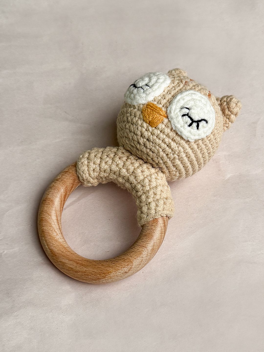 Baby Owl Crochet Teether/Rattle