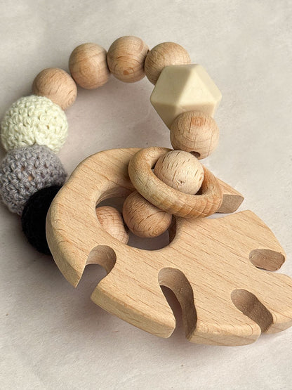 Leaf Crochet Wooden Teether