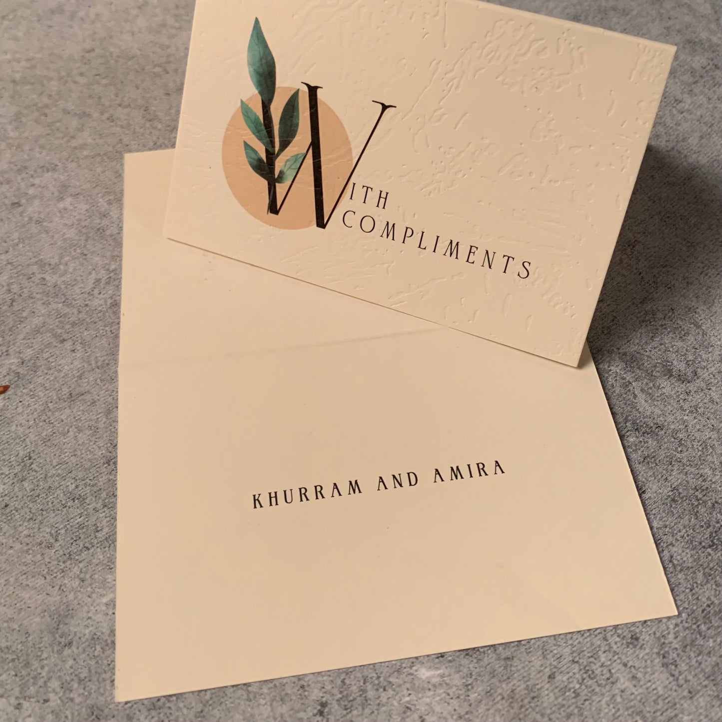 Gift Card - With Compliments